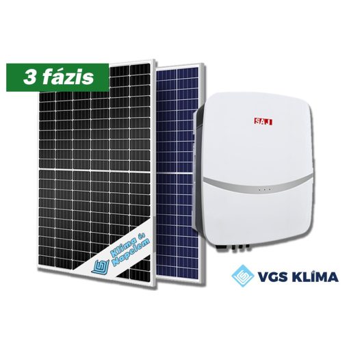 3 fázisú, 10,5 kWp teljesítményű napelem rendszer SAJ inverterrel