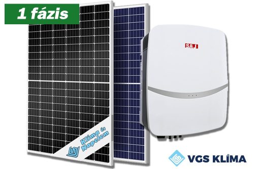3 fázisú, 4,9 kWp teljesítményű napelem rendszer SAJ inverterrel