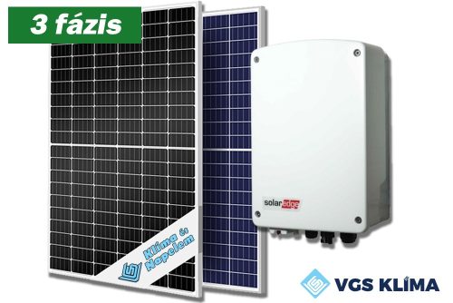 3 fázisú, 8,25 kWp teljesítményű napelem rendszer SolarEdge inverterrel