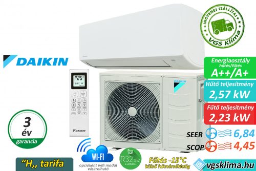 Daikin 2,5 kW FTXC25C inverteres split klímaszett FTXC25C/RXC25C