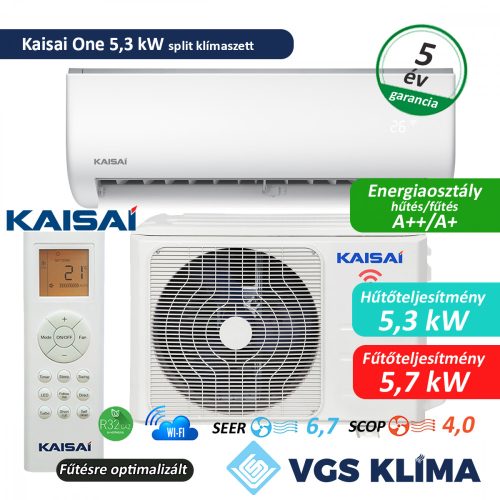 Kaisai One 5,3 kW inverteres split klímaszett KRX-18AEXI 
