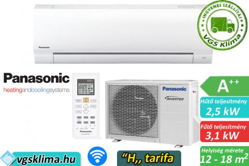 Panasonic BE25-TKE inverteres 2,5 kW split klíma szett