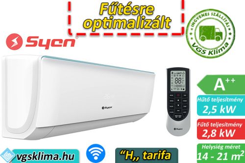 Syen SMOH09BO-E32DA4A/I Bora Plusz inverteres 2,6 kW multi split klíma beltéri egység