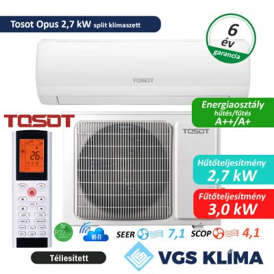   Tosot Opus 2,7 kW inverteres split klímaszett TWH09AFC-K6DNA2F