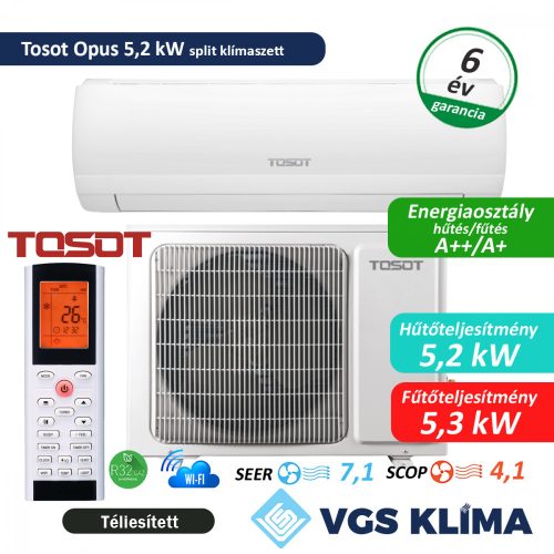 Tosot Opus 5,2 kW inverteres split klimaszett TWH18AFC-K6DNA2F